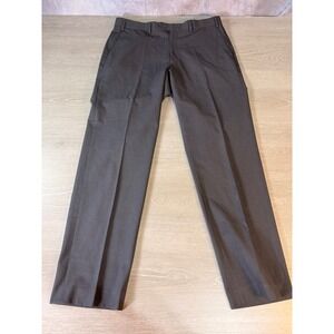 Chaps Mens Charcoal Gray Dress Pants Flat Front Straight Leg Size 36x32
